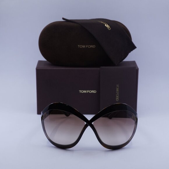 Tom Ford Carine-02 FT0902 52F Butterfly Sunglasses - Havana/Brown main image 8